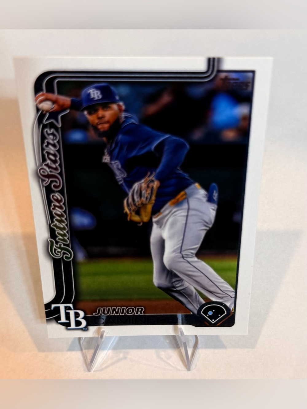 2025 Topps Series -2 #477 Future Stars : Junior Caminero Tampa Bays Rays. SS
